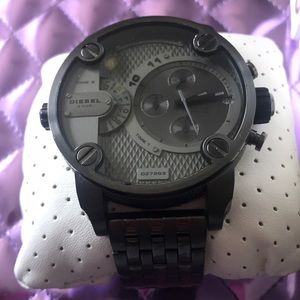 DIESEL LITTLE DADDY DUAL TIME CHRONOGRAPH STEEL
